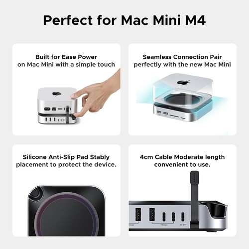Seamless Mac Mini M4 Dock with 8TB SSD - Elegant Design & Effortless Setup - Picture 8 of 10