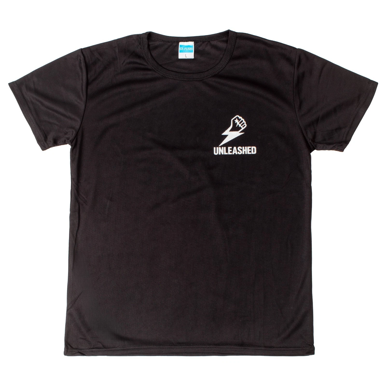 Unleashed Potentials Gym T-Shirt, Black, Short Sleeve, Athletic Fit (M)