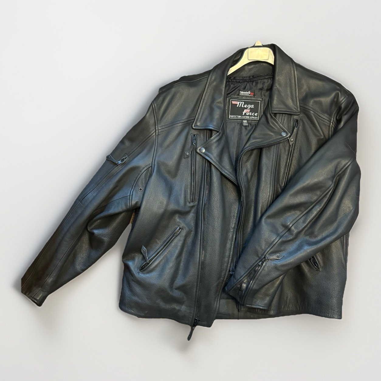 mega force leather jacket Size 58 - image 1