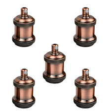 E26 Copper Medium Base Light Socket Vintage Edison Lamp Holder for Pendant