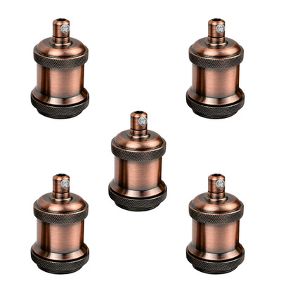 E26 Copper Medium Base Light Socket Vintage Edison Lamp Holder for Pendant