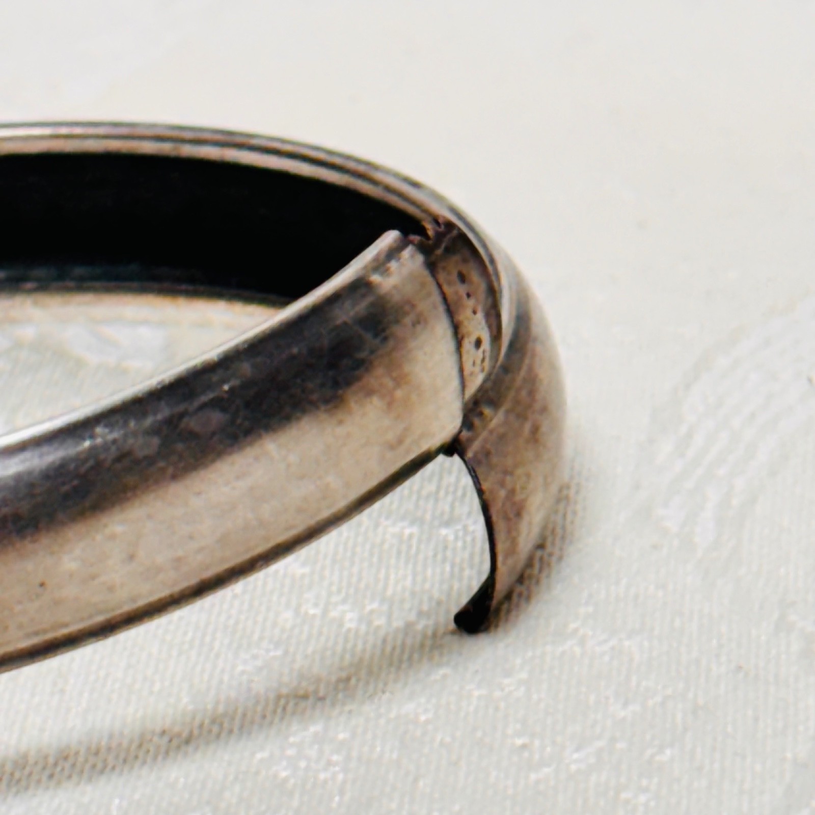 BRACELET solid copper silverplated bangle slide i… - image 7