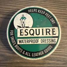 Vintage Esquire Waterproof Dressing, Softens, Preserves, For Shoes Boots Leather