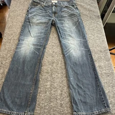 Aeropostale Driggs Slim Fit Bootcut Jeans Mens 34x32 Great Fading Ready To Wear!