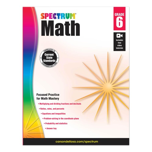 Spectrum Math Workbook Grade 6