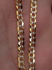 14k gold  3.6mm two tone curb chain 30" Necklace With 2 Matching 9" Bracelets — photo 3