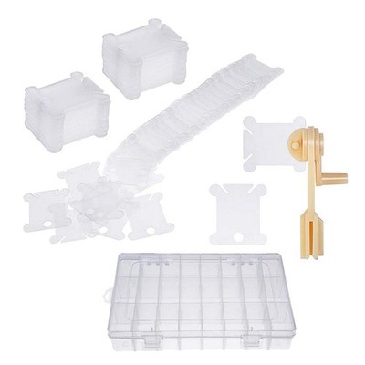 Loviver 100 Stck. Faden Zahnseide Spulen Wickler Band Garn Rolle Organizer Aufbewahrung
