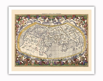 Map of the Ancient World - Vintage Pictorial Map by Gerard Mercator 1578