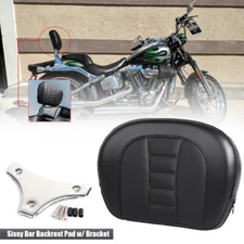 New Passenger Sissy Bar Backrest Pad Bracket For Touring Electra Street Glide
