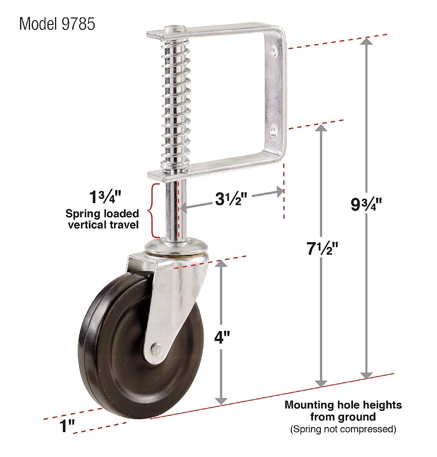 Gate Wheels Garage Door Sliding Tire Caster For Wood Metal Gates Opener