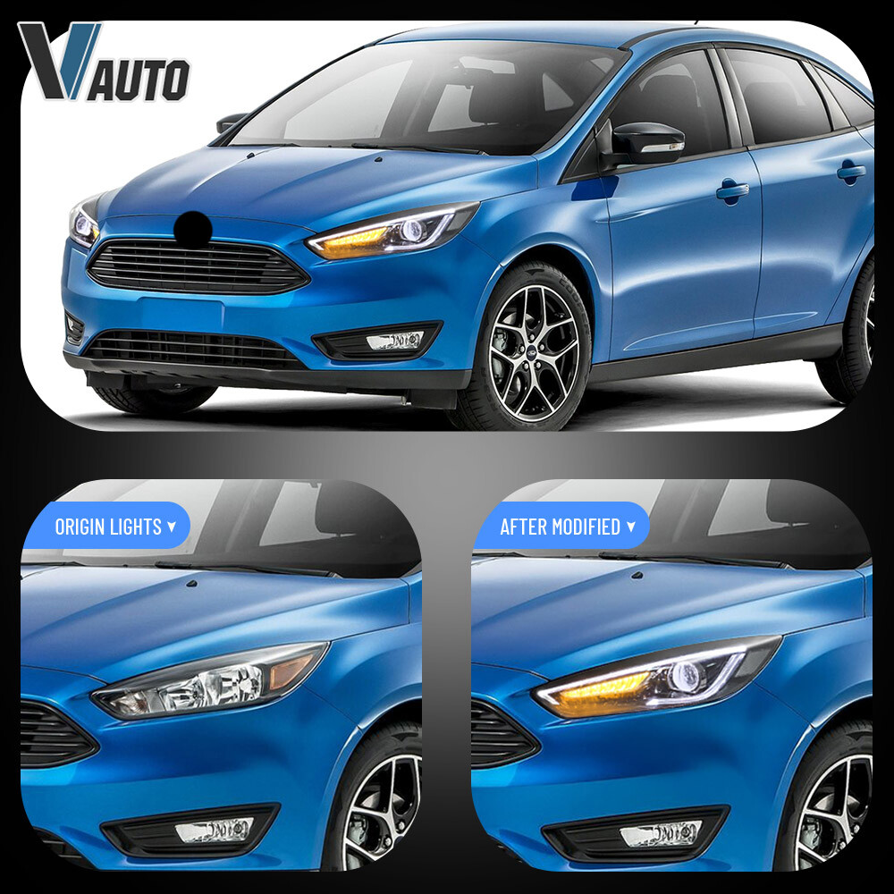 VLAND Headlights Fit For Ford Focus 2015-2018 Sedan/Hatchback