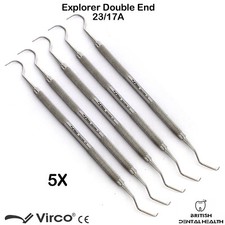 5X Dental Hygienist Explorer 23/17A Double Ended Endodontic Explorer Dentistry