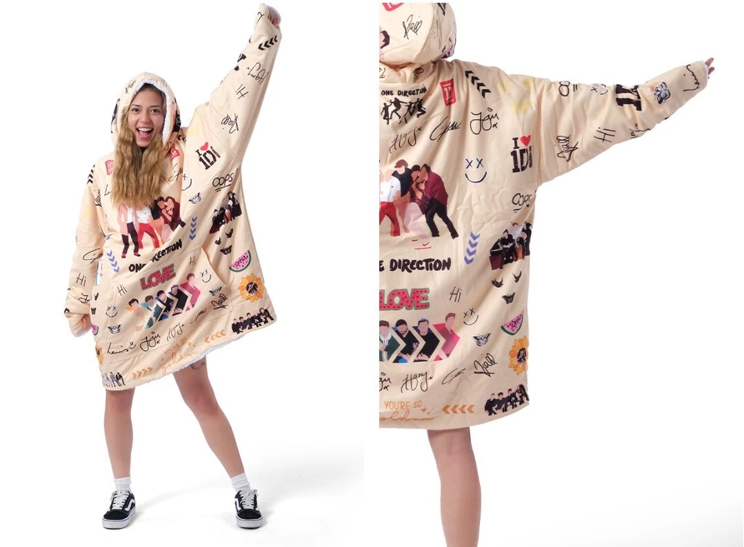 One Direction Fleece Blanket  Hoodie