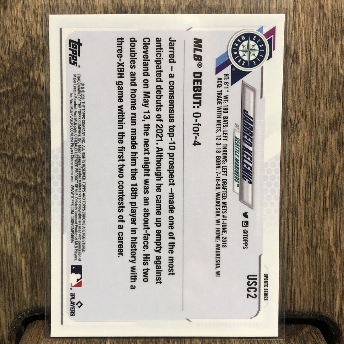 その他 2021 topps chrome update jarred kelenic 2021 Topps Chrome Update #USC20 Jarred Kelenic BASEBALL