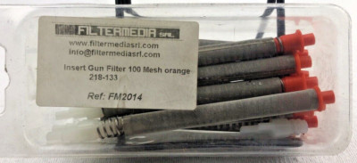Filtermedia SRL Spray Gun Fine Filter Insert (Orange) 100 Mesh (Pack of 10)