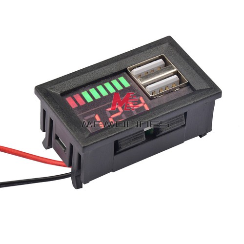 LED Digital Display Voltmeter Voltage Meter Dual USB 5V Battery Capacity Tester - Picture 9 of 14