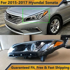Halogen Headlight for 2015 2016 2017 Hyundai Sonata Driver 92101C2000 w/ Bulbs