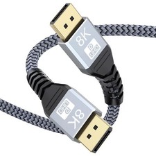 8K DisplayPort Cable 8FT DP Cable, Display Port to Display Port 1.4 Cable 8 F...