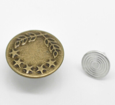 Lot De 20 Sets De Boutons Pression Pour Jeans - Bronze Vieilli/blé, Diamètre 17 Mm, En Métal, Neuf