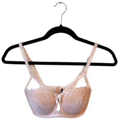Adore Me White Lace Push Up Bra