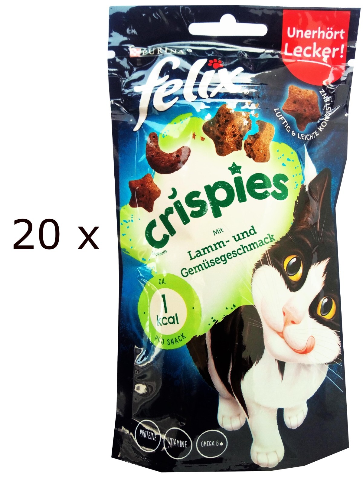 (EUR 40,25 / kg)  Felix Crispies mit Lamm- und Gemüse Knabber Snack 15x 45 g - Image 3