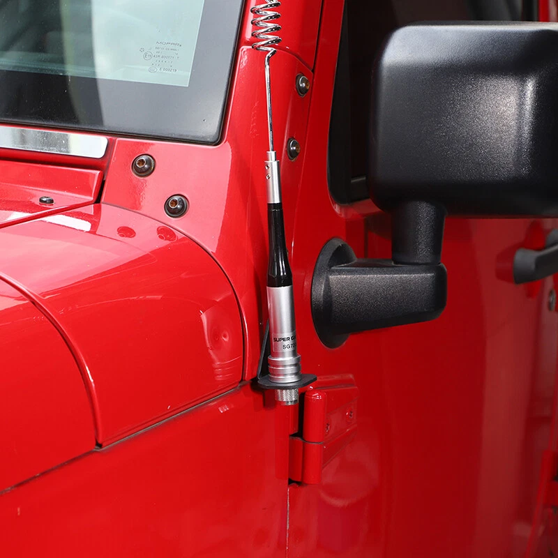 Soporte de montaje de antena CB delantero izquierdo+derecho para Jeep Wrangler JL JK TJ JT Foto 4 de 4