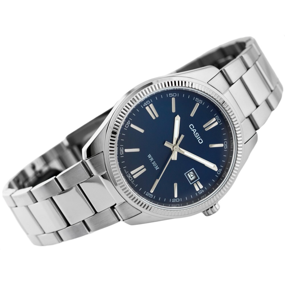 Casio General Blue Dial Silver Stainless Steel Unisex Watch Casio General Blue Dial Silver Stainless Steel Unisex Watch