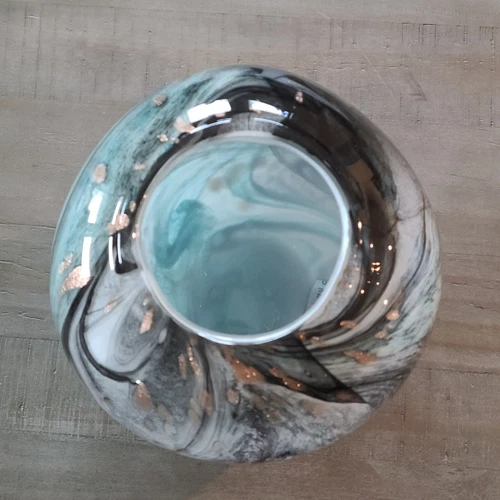 Cyan Design, Prismatic Vase, Grays, Turquoise, Metallic, Glass - Picture 6 of 7