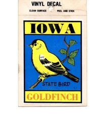 Lot of 12 Iowa State Bird Souvenir Luggage Decals Stickers - New - Free S&H