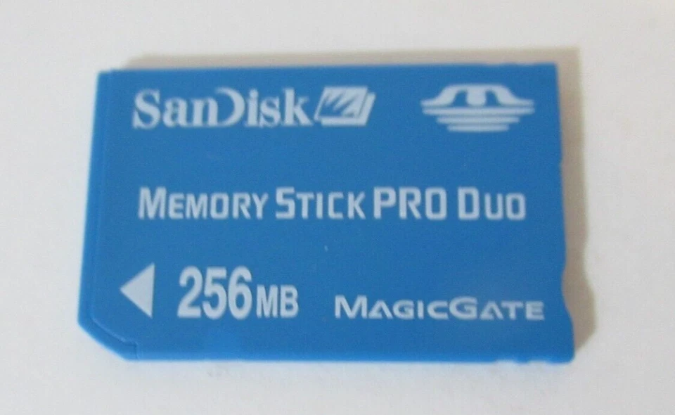 256MB BLUE SANDISK MEMORY STICK PRO DUO CARD MAGICGATE New Old Stock - Image 2 of 4