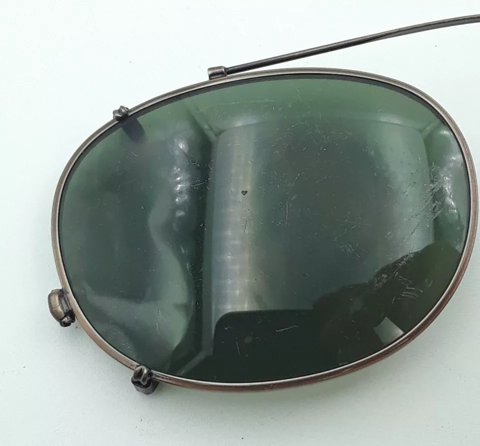 De colección Bugle Boy Negro Dorado Metal Ovalado Clips Clip en Gafas de Sol Anteojos Foto 3 de 4