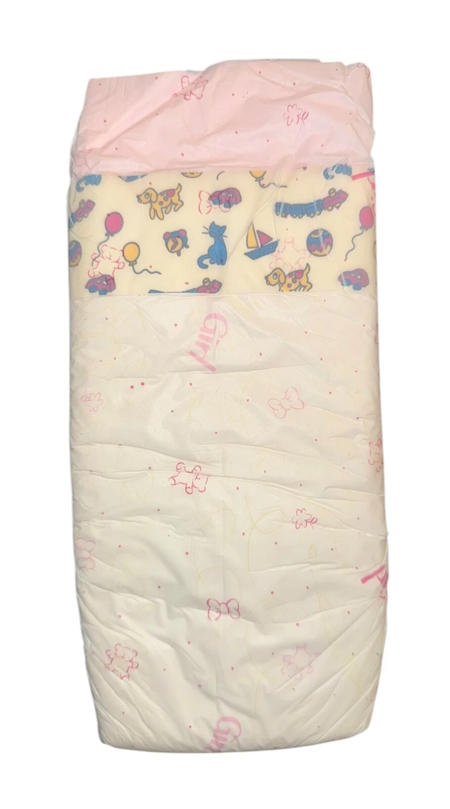 Vintage Plastic Baby Care Diaper for Girls Size XL up to 55lbs (imported)