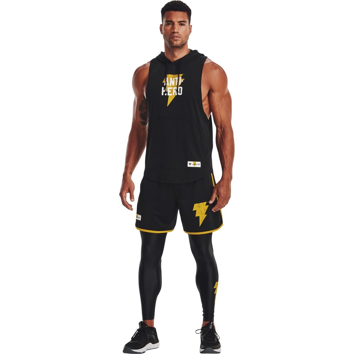 Under Armour Project Rock Black Adam Sleeveless Hoodie Men sz 2XL Dwayne  Johnson | eBay