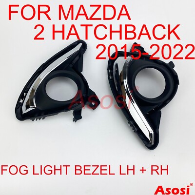 Bumper Fog Lights Bezel Frame Trim Cover For Mazda 2 Demio Hatchback 2015-2022