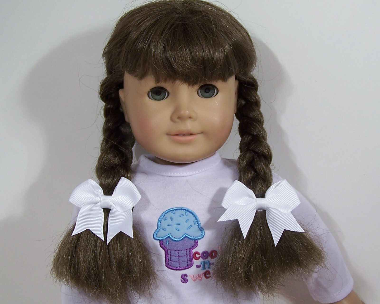 5 Pairs In 5 Colors = 10 Barrette Hair Clip Bows For 18 American Girl