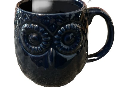 Navy Blue Embossed 3D Coffee Mug/Cup Large 20 oz Home Essentials