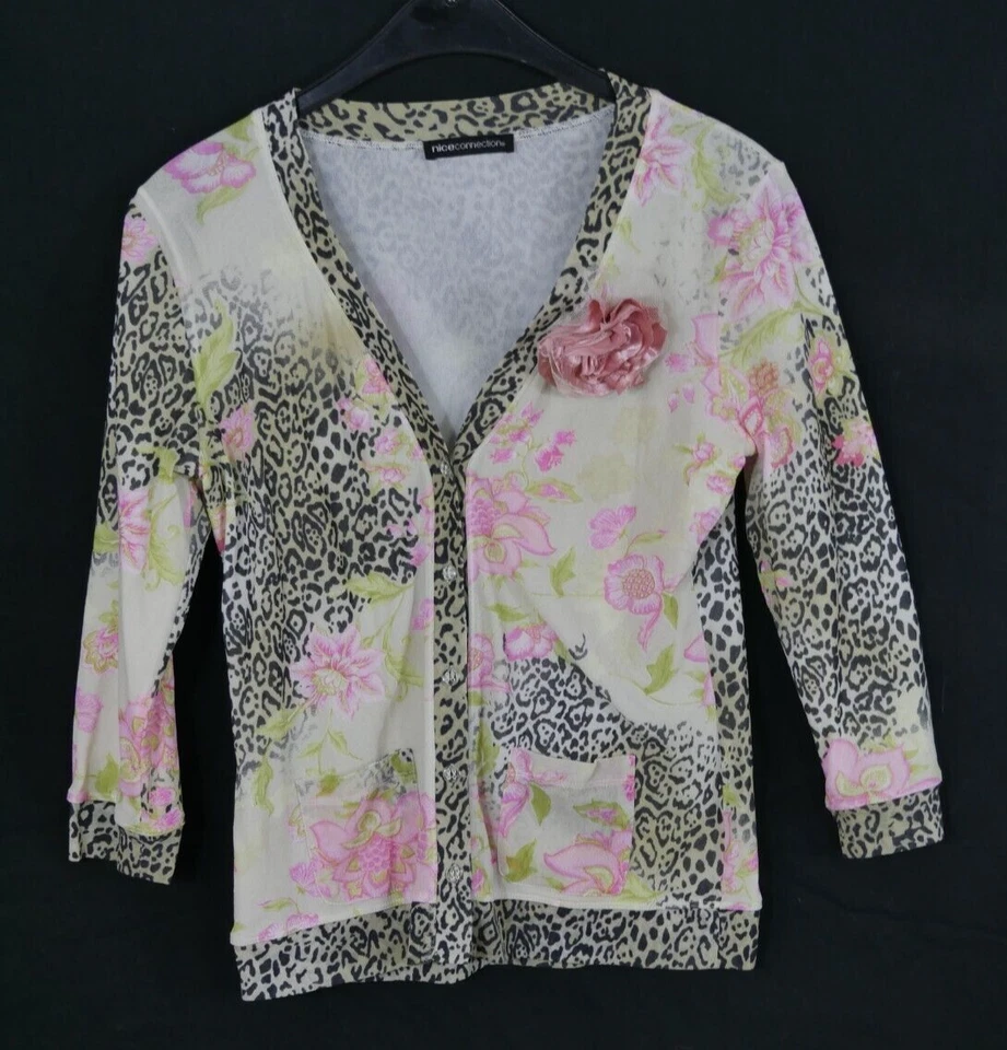 NICE CONNECTION Traumhafte Stretch Blusen Jacke Modern Bunt Edel Größe 38 TOP! - Bild 3 von 4