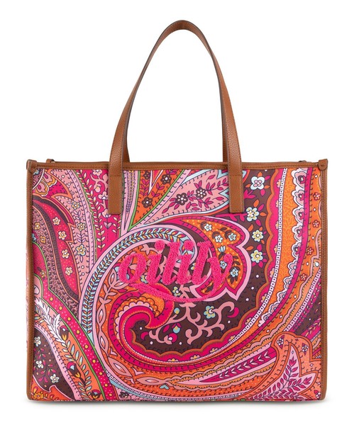 Oilily Sheilas Shopper Schultertasche Tasche Decadent Chocolate Pink Bunt Neu-image