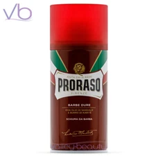 PRORASO Red Shaving Foam | Natural Mousse with Shea Butter and Sandalwood Oil