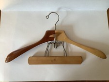 Vintage 2 Color Wooden Harmony House Suit Hanger Pants Clamp Swiveling Hook 19  