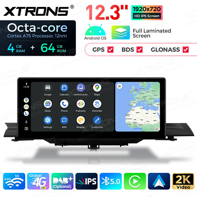 12,3'' Android Autoradio Für AUDI A4 B9 S4 A5 RS5 MIB 64G GPS Navi CarPlay LTE 4G