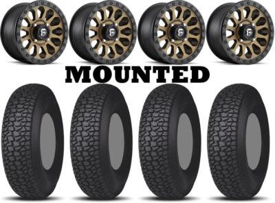 Kit 4 Tensor Regulator 2 Tires 30x10-15 on Fuel Vector Bronze D600 Wheels HP1K