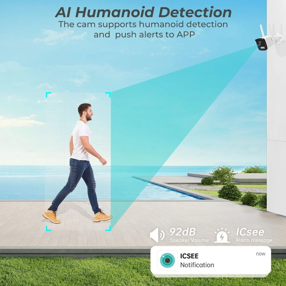 Wifi Security SmartCam Night Vision Outdoor Bullet IP CCTV Surveillance Camera - Image 3 of 4