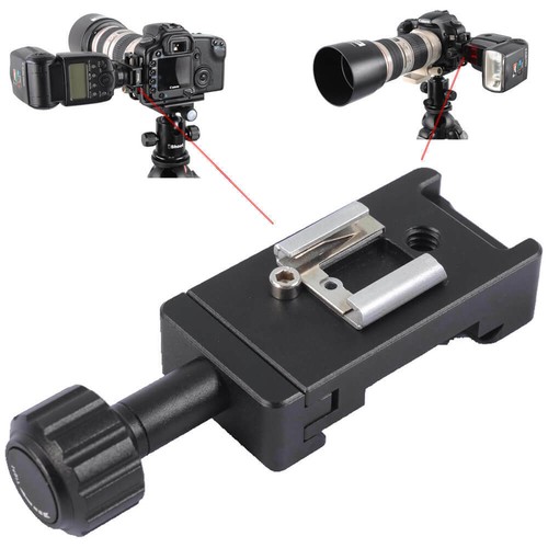 Metal Clamp with Hot Shoe Mount for Camera Vertical Shoot Quick Release Pate - Photo 1/12