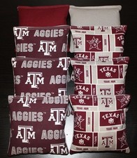 TEXAS A M University AGGIES CORNHOLE BEAN BAGS Tie Dye Tailgate Game 8 ACA Bags