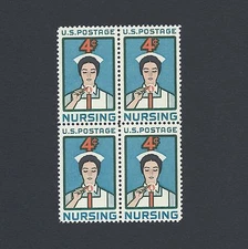 100 Years of Nursing - Vintage Mint Set of 4 Stamps 64 Years Old!
