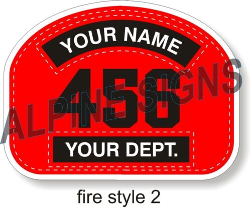 Fire Firefighter Engineer Helmet Shield sticker - Style 2 - Custom just for You! - Picture 1 of 1