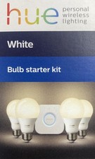 Philips Hue White 4 Pack A19 LED Smart Bulbs Starter Kit w/ Bridge 472001