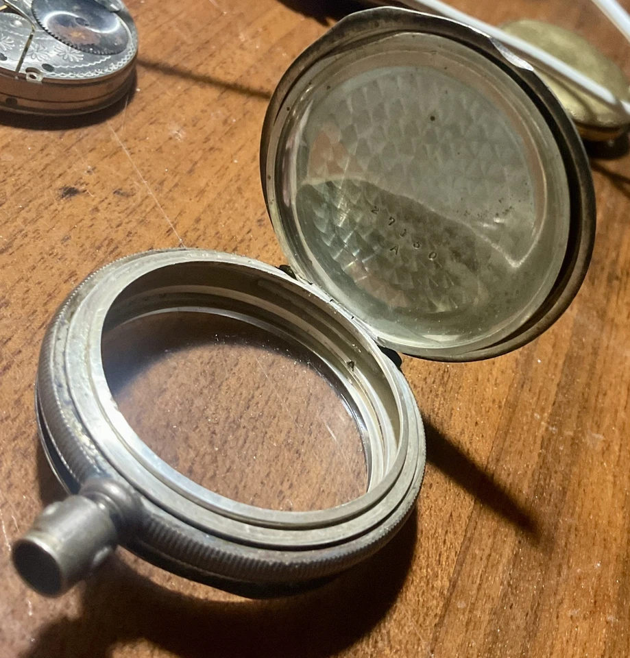 14 SIZE AWW CO AMERICAN WALTHAM POCKET WATCH CASE COIN - Image 4 of 4