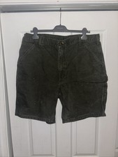 Carhartt Vintage B25 MOS Work Shorts Men's 38 Green Cotton Utility Construction